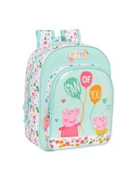 Mochila Escolar Peppa Pig Cosy corner Azul claro 26 x 34 x 11 cm