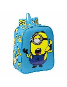 Mochila Escolar Minions Minionstatic Azul (22 x 27 x 10 cm)