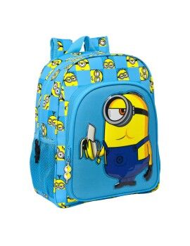 Mochila Escolar Minions Minionstatic Azul (32 x 38 x 12 cm)