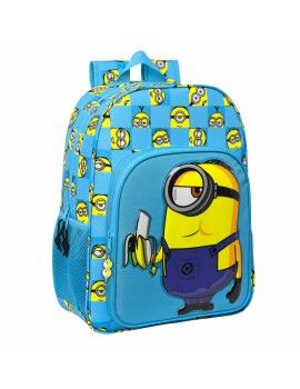 Mochila Escolar Minions Minionstatic Azul (33 x 42 x 14 cm)