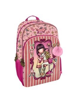 Mochila Escolar Gorjuss Carousel Salmão (29 x 45 x 17 cm)