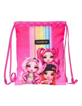 Mochila saco infantil Rainbow High Fúcsia 26 x 34 x 1 cm