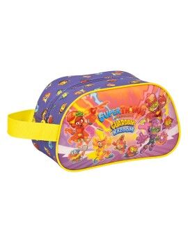 Nécessaire Escolar SuperThings Guardians of Kazoom Amarelo Roxo 26 x 15 x 12 cm