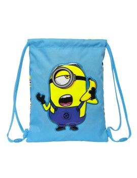 Bolsa Mochila con Cuerdas Minions Minionstatic Azul 26 x 34 x 1 cm