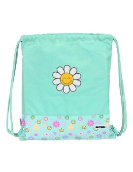 Bolsa Mochila con Cuerdas Smiley Summer fun Turquesa 35 x 40 x 1 cm