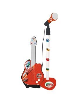 Set musical Cars Micrófono Guitarra Infantil Rojo