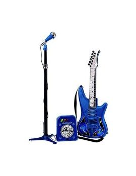 Guitarra Infantil Reig Microfone Azul