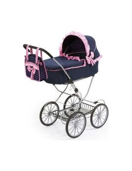 Carrinho para Bonecas Reig Dolls Pram Azul Marinho 64 cm