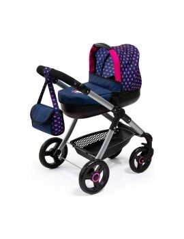 Carrinho para Bonecas Reig Stule Pram Azul Marinho 63 cm