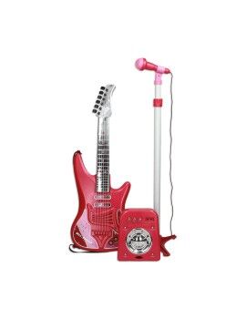 Guitarra Infantil Reig Microfone Vermelho