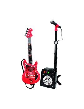 Guitarra Infantil Reig Microfone Vermelho