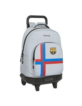 Mochila Escolar com Rodas F.C. Barcelona Cinzento (33 x 45 x 22 cm)