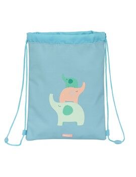 Bolsa Mochila con Cuerdas Safta Elefantes Verde