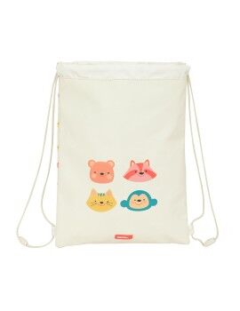 Bolsa Mochila con Cuerdas Safta Cabecitas Crema