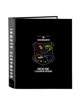 Carpeta de anillas Harry Potter House of champions Negro Gris A4 27 x 33 x 6 cm