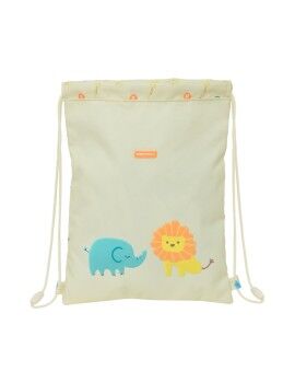 Bolsa Mochila con Cuerdas Safta Selva Blanco 26 x 34 x 1 cm