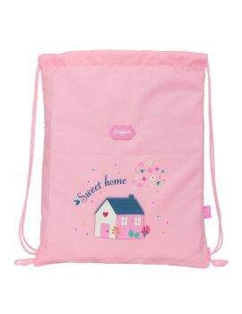 Bolsa Mochila con Cuerdas Glow Lab Sweet home Rosa 26 x 34 x 1 cm