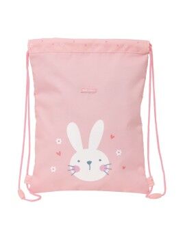 Bolsa Mochila con Cuerdas Safta Bunny Rosa 26 x 34 x 1 cm