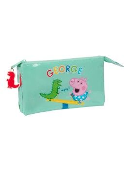 Portatodo Doble Peppa Pig George Menta 22 x 12 x 3 cm