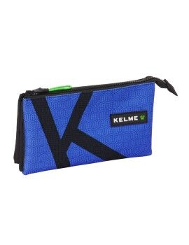 Portatodo Triple Kelme Royal Azul Negro 22 x 12 x 3 cm