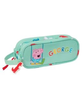 Portatodo Doble Peppa Pig George Menta 21 x 8 x 6 cm