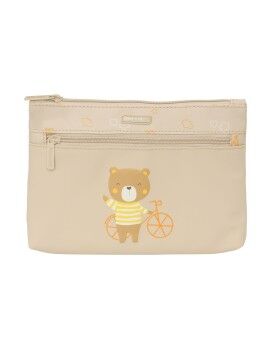 Bolsa Escolar Safta Osito Urso Bege 23 x 16 x 3 cm