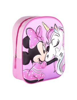 Mochila Escolar Minnie Mouse Cor de Rosa (25 x 31 x 10 cm)