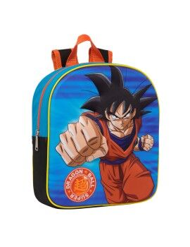 Mochila Escolar 3D Dragon Ball Azul Laranja 26 x 30 x 10 cm