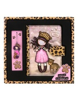 Set de Papelaria Gorjuss Purrrrrfect love Leopardo