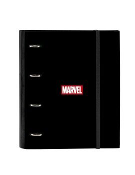 Carpeta de anillas Marvel Negro (27 x 32 x 3.5 cm)