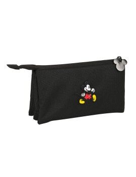 Portatodo Triple Mickey Mouse Clubhouse Premium Negro (22 x 12 x 3 cm)