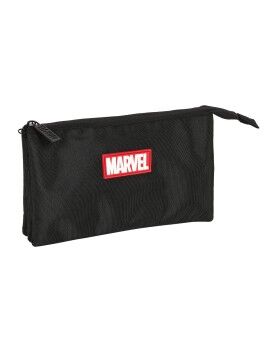 Malas para tudo triplas Marvel Preto (22 x 12 x 3 cm)