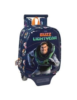 Mochila Escolar com Rodas Buzz Lightyear Azul Marinho (22 x 27 x 10 cm)