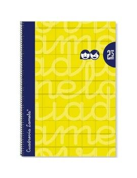 Caderno Lamela 4 mm Amarelo Din A4 5 Peças 80 Folhas