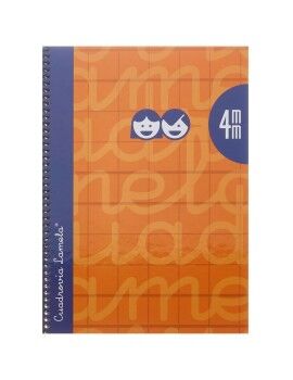 Caderno Lamela Laranja Quarto 5 Peças 80 Folhas