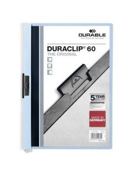 Carpeta Portafolios Durable Duraclip 60 Azul Transparente A4 25 Piezas