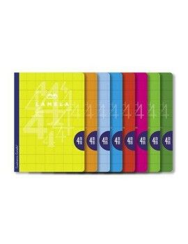 Caderno Lamela 4X4 4MM 50 Folhas 10 Unidades Folhas de quadrícula A4 Multicolor (10 Peças)