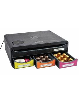 Organizador Multiusos Exacompta Toolbox Mini 4 cajones A4 Negro Poliestireno 27 x 35,5 x 13,5 cm