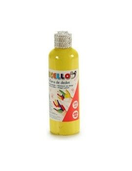 Pintura de Dedos 200 ml Amarelo 12 Unidades