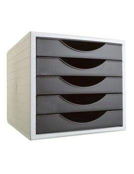 Archivador Modular Archivo 2000 ArchivoTec Serie 4000 5 cajones Din A4 Negro 34 x 27 x 26 cm