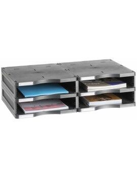 Archivador Modular Archivo 2000 ArchivoDoc 4 compartimentos Din A4 Negro 36 x 60 x 16,5 cm