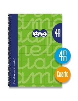 Caderno Lamela Verde Quarto 5 Peças 80 Folhas