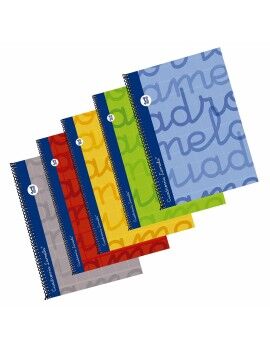 Caderno Lamela Multicolor Din A4 5 Peças 80 Folhas