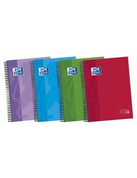 Caderno Oxford European Book 4 Classic Microperfurado 180 Folhas Multicolor A4 5 Peças 120 Folhas