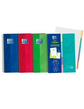 Caderno Oxford European Book 5 2 em 1 Microperfurado Multicolor A4 10 Peças