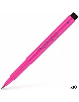 Rotuladores Faber-Castell Pitt Artist Cor de Rosa (10 Unidades)