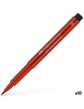 Rotuladores Faber-Castell Pitt Artist Vermelho Escuro (10 Unidades)