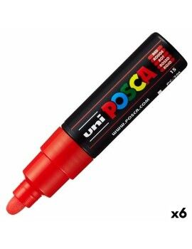 Rotuladores POSCA PC-7M Rojo (6 Unidades)