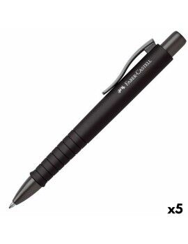 Caneta Faber-Castell Poly Ball XB Preto (5 Unidades)