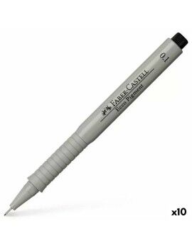 Rotuladores Faber-Castell Ecco Pigment 0,1 mm Preto (10 Unidades)